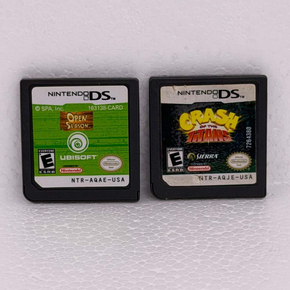 Open Season and Crash of the Titans Nintendo DS Game Cartridges (Bundle of 2)